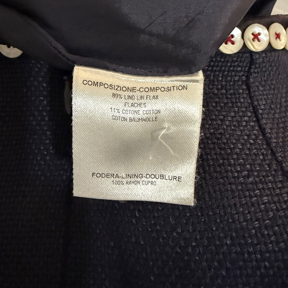Alexander McQueen 2005 Archive Runway Indigo Linen Tailored Pencil Skirt 40 4-6 - Picture 14 of 15